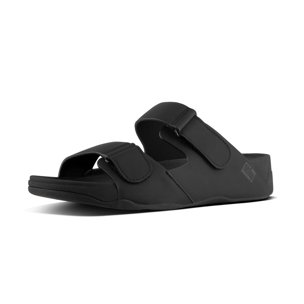 Fitflop Mens Slides - Gogh Neoprene Adjustable - Black - 139-TRKLUP